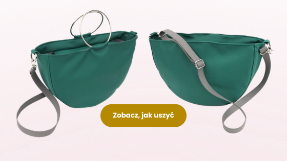 Duża torebka półksiężyc - instrukcja szycia